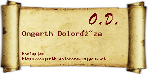 Ongerth Doloróza névjegykártya